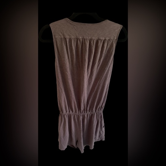 🪷Velvet by Graham & Spencer Vintage Slub Gray Shorts Romper Women’s XS 0 2 - Picture 3 of 5
